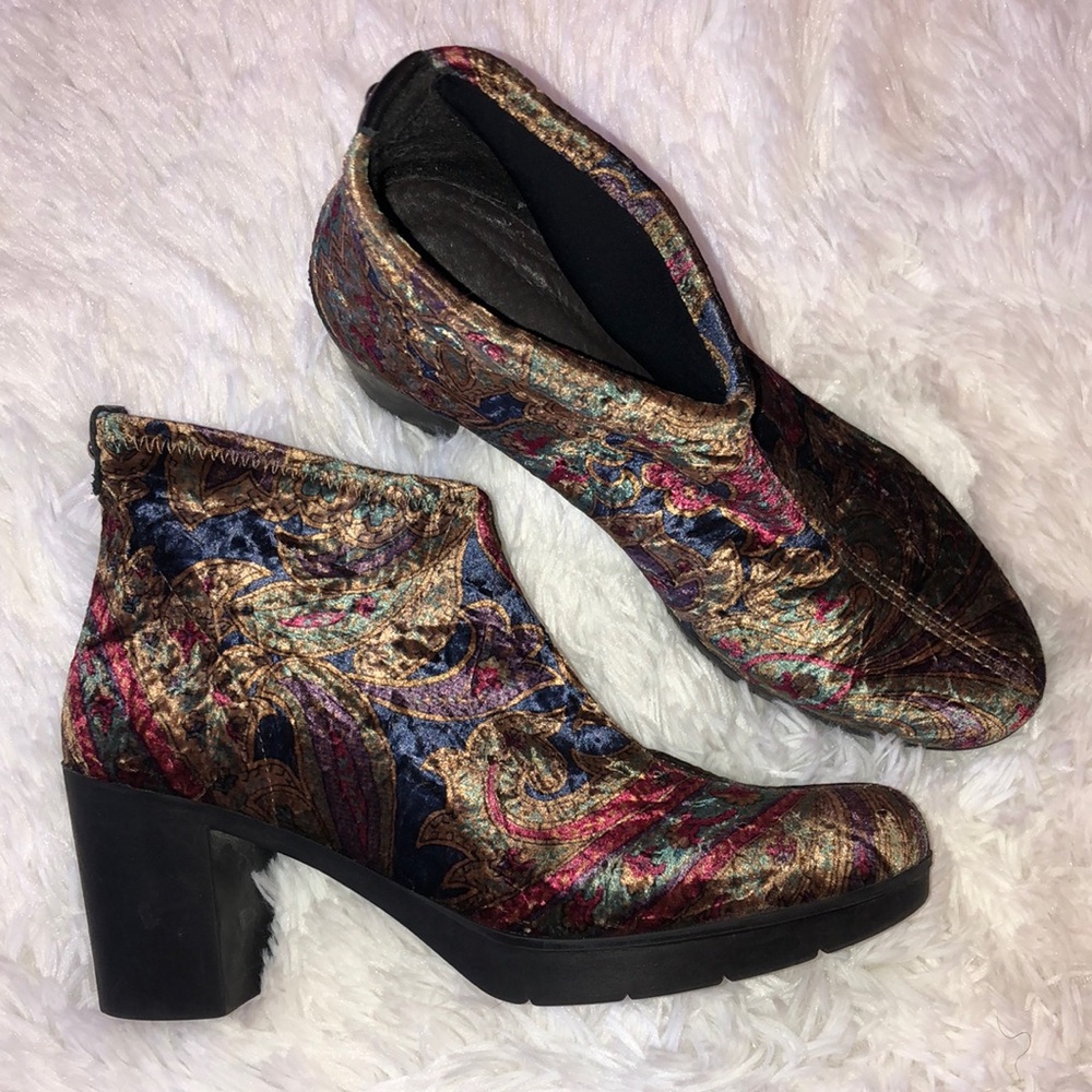 Toni Pons Paisley Velvet Bohemian Bootie